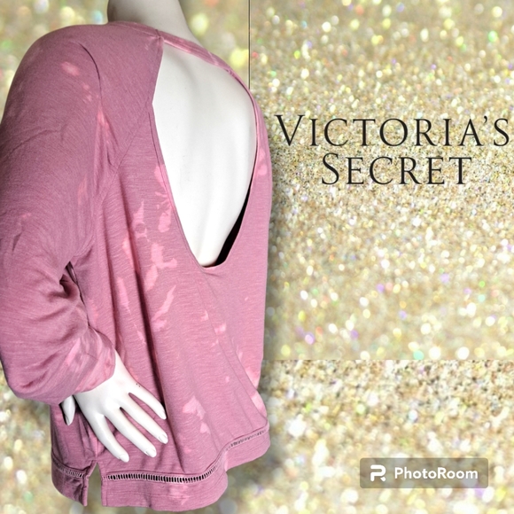 VICTORIA'S SECRET Mineral Wash Backless Cuddly Top W/Name & logo Embroidery M/L - Picture 8 of 9